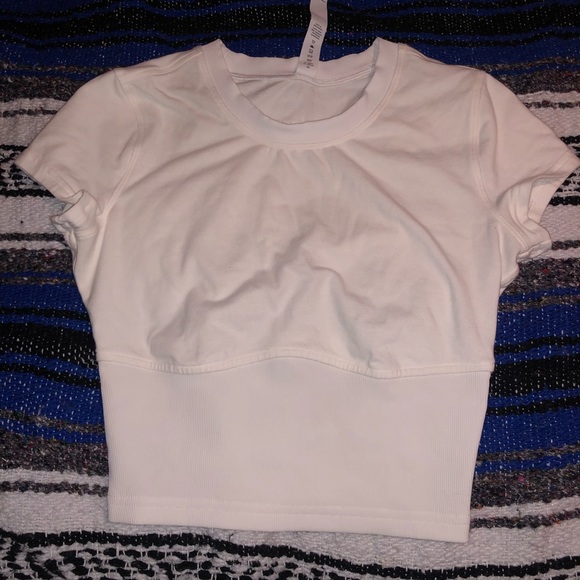 White Lululemon “New Ambition” crop top - Picture 3 of 6